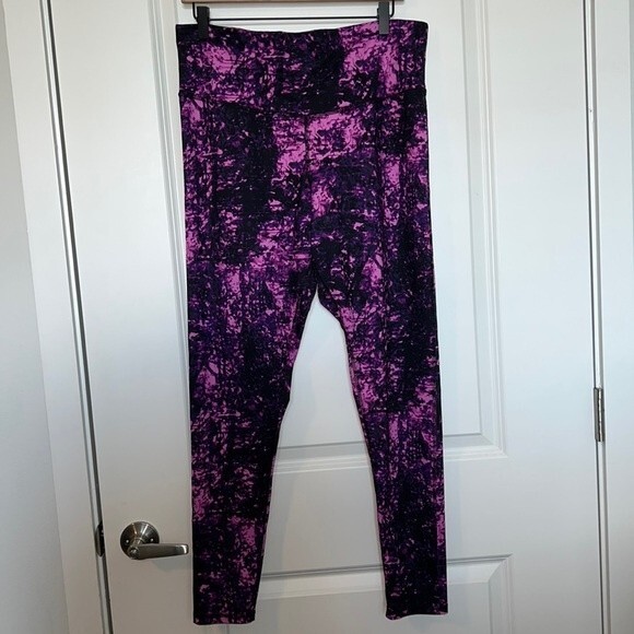Pink & Purple Marbled Active Leggings | C9 by Champion XXL - Picture 1 of 4